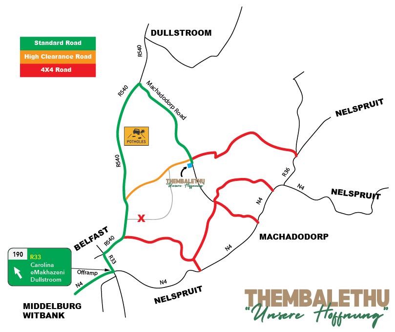 map of thembalethu farmhouse