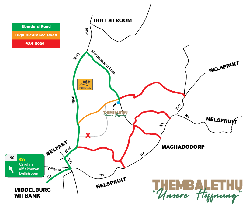 Map of Thembalethu Farmhouse