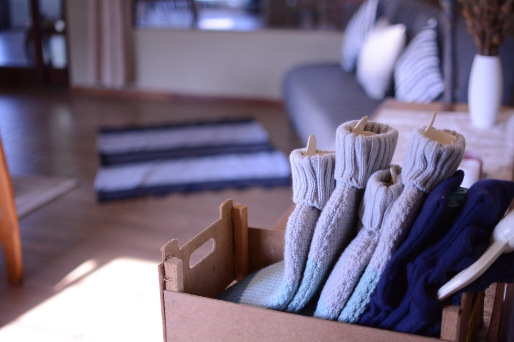 Knitted hot water bottles for chilly evenings